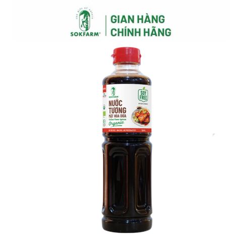 Nước tương mật hoa dừa organic Sokfarm 500ml - Dòng nguyên bản 656652