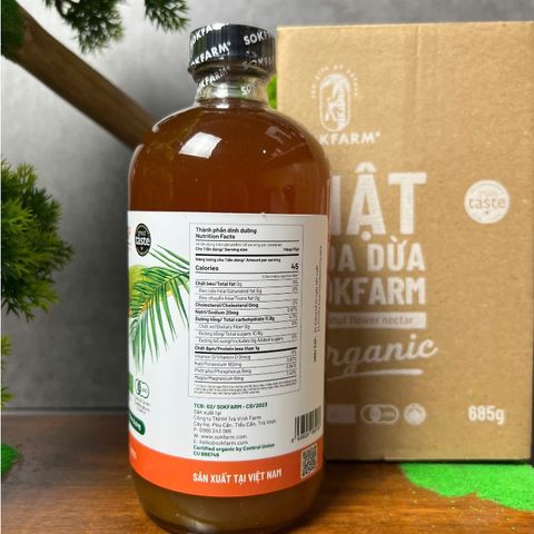 Mật hoa dừa cô đặc Organic Sokfarm 685g 656654