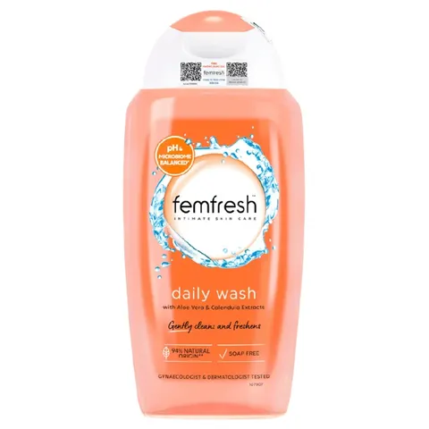 Dung Dịch Vệ Sinh Phụ Nữ Femfresh Daily Wash 250ml - Kháng Khuẩn, Làm Sạch, Khử Mùi, Hương Thơm Mát, Nhập Khẩu Chính Ngạch Từ Anh