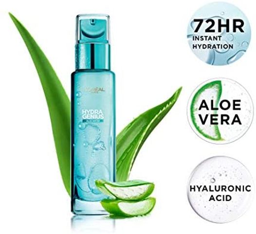 Kem lỏng cấp ẩm L'oreal Paris Hydra Aloe Water 70ml dành cho da mặt