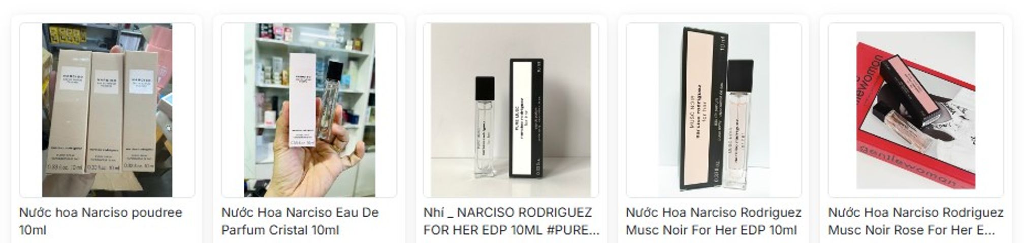 Nước hoa Narciso  size 10ml các loại chính hãng 