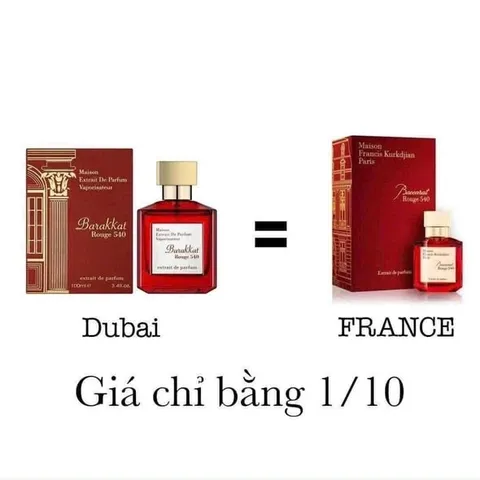 Nước hoa Barakkat Rouge 540 100ml – mùi ngọt cao cấp 656889