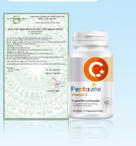 Pentavite bổ sung vitamin c, viên nhai loại ngon (hàng mới, date mới)