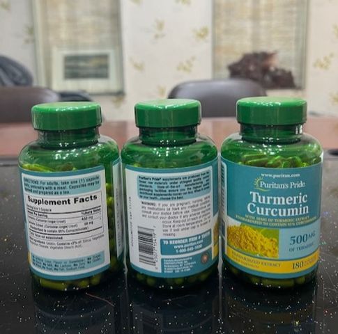 Viên Uống Tinh Nghệ Vàng Puritan Pride Turmeric Curcumin 180 Viên 656897