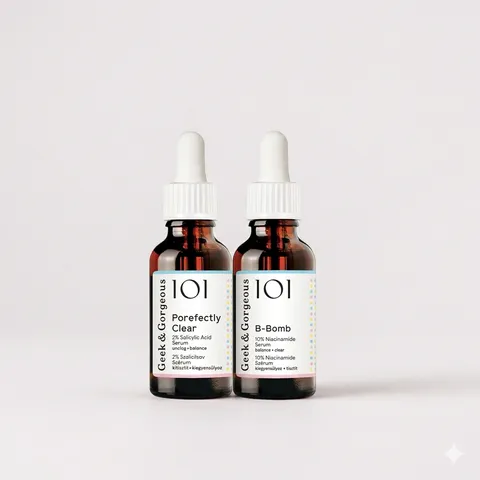 (Châu Âu) Bộ Đôi Kiềm Dầu Thu Nhỏ Lỗ Chân Lông BHA 2% và Niacinamide 10%  Geek & Gorgeous