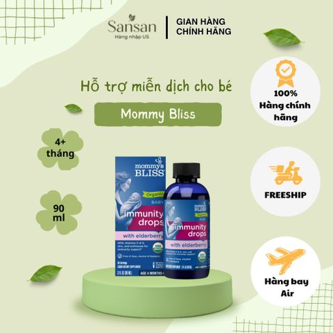 TPBVSK Mommy's Bliss Organic Baby Immunity Drops with Elderberry Tăng đề kháng 4+tháng 90ml - Nội đ