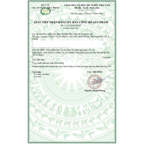 Siro Ăn Ngon Ngủ Ngon AC- Hỗ Trợ Tăng Cường Tiêu Hóa, Giúp Ăn Ngủ Ngon, Hỗ Trợ Tăng Cường Sức Khỏe Cho Trẻ Hộp 20 Ống