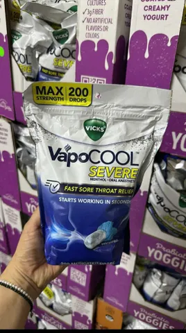 Kẹo ngậm giảm ho Vicks VapoCool Severe 200 viên của Mỹ 657074