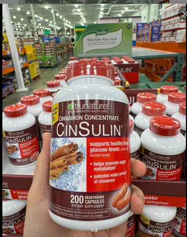 VIÊN UỐNG HỖ TRỢ  TIỂU ĐƯỜNG TRUNATURE ADVANCED STRENGTH CINSULIN 500 MG,200 VIÊN