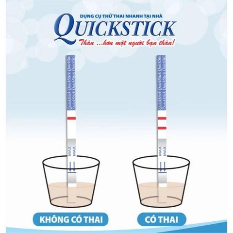 [CHÍNH HÃNG] Combo 2 test QUICKSTICK Que Thử Thai Quickstick nhập khẩu [CHE TÊN]