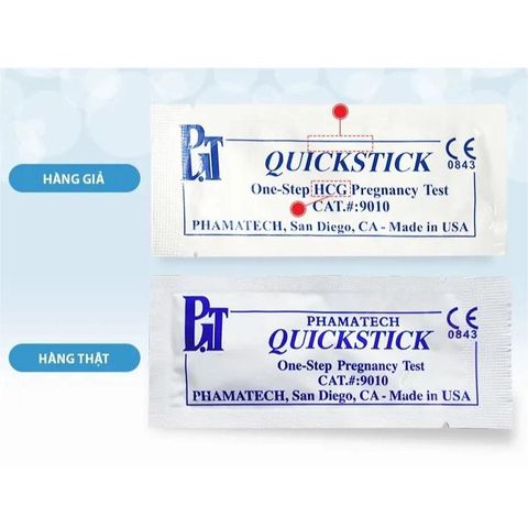 [CHÍNH HÃNG] Combo 2 test QUICKSTICK Que Thử Thai Quickstick nhập khẩu [CHE TÊN]