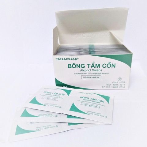 10 miếng bông tẩm cồn TANAPHAR