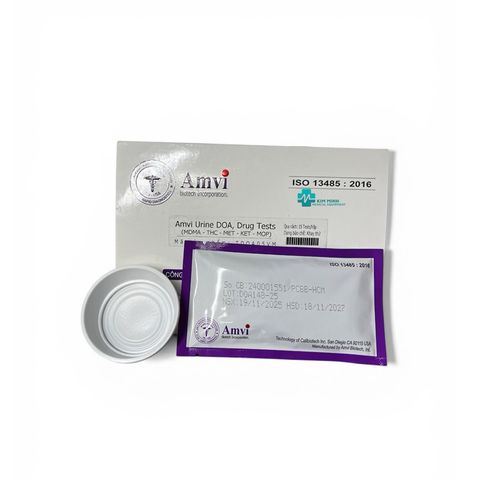 Hộp 15 Que test ma tuý tổng hợp 5  chân AMVI MET/THC/MDMA/MOP/KET