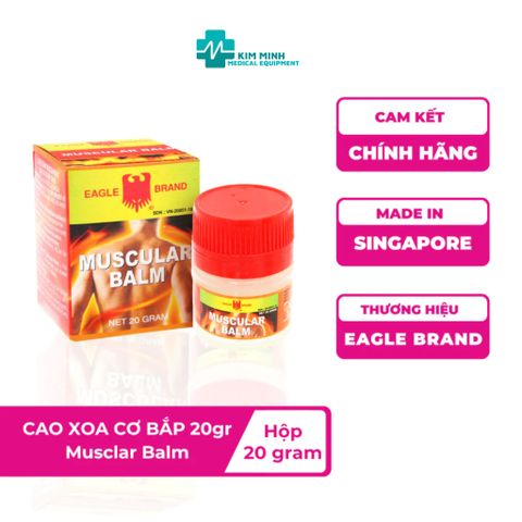[Chính Hãng Singapore] Combo Dầu Gió Xanh Con Ó Eagle Brand 3ml và cao xoa Muscular balm 20g