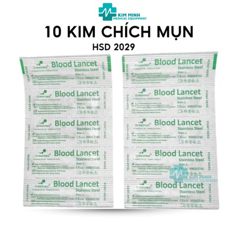Kim lấy mụn Greetmed 10 kim - tách lẻ, hàng mới