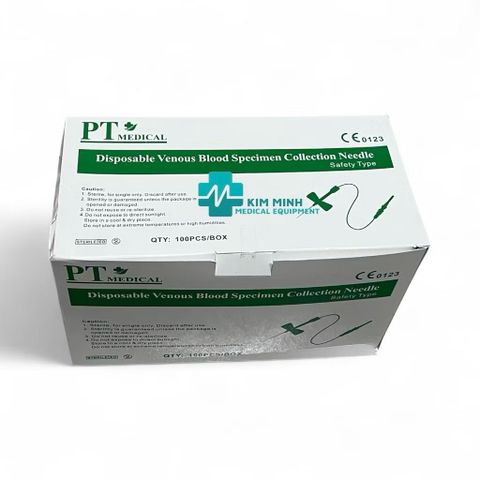 Kim lấy máu chân không có khóa an toàn PT dùng trong PRP 22G, 23G- Loại ép giấy