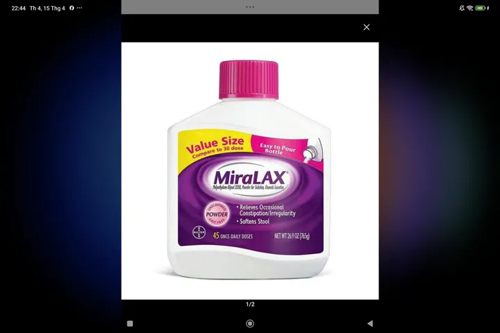 Hỗ trợ nhuận tràng, giảm táo bón MiraLAX Powder Laxative 45 liều lượng (765g) 657202