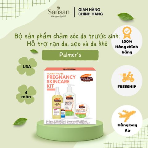 Bộ sản phẩm chăm sóc da trước và sau sinh Palmer's Cocoa Butter 4 món - Nội địa Mỹ