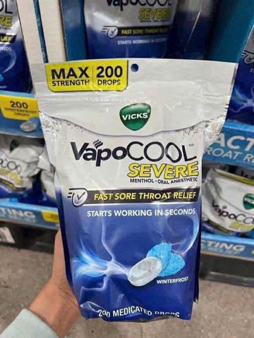 Kẹo ngậm giảm ho VapoCool của Mỹ 200 viên 657236