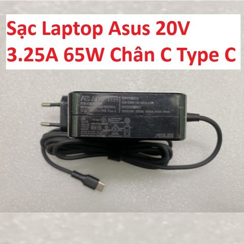Sạc Laptop Asus 20V 3.25A 65W Chân C Type C USB-C Zin - Giải Pháp Nguồn Điện An Toàn, Tiết Kiệm Năng Lượng