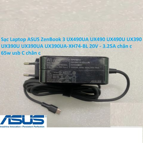 Sạc Laptop ASUS ZenBook 3 UX490UA UX490 UX490U UX390 UX390U UX390UA UX390UA-XH74-BL 20V - 3.25A - 65W Chân Type Usb C 657260