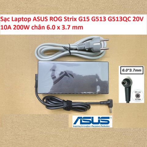 Sạc Laptop ASUS ROG Strix G15 G513 G513QC 20V 10A 200W chân 6.0 x 3.7 mm 387165