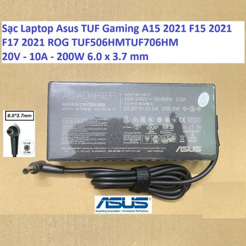 Sạc Laptop Asus TUF Gaming A15 2021 F15 2021 F17 2021 ROG TUF506HMTUF706HM 20V - 10A - 200W 6.0 x 3.7 mm
