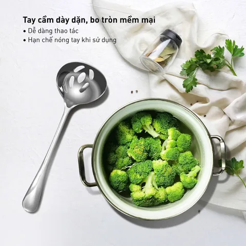 MUÔI CANH INOX NGUYÊN KHỐI GKÖCH DÀI 22,5CM