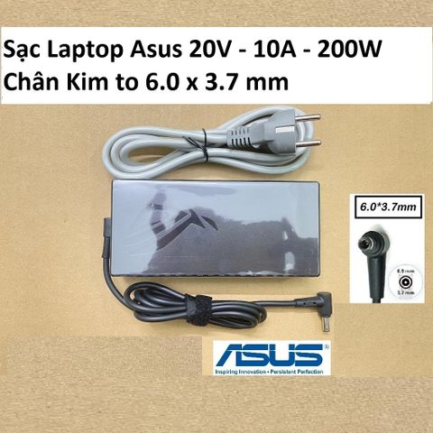 Sạc Laptop Asus 20V - 10A - 200W Chân Kim to 6.0 x 3.7 mm