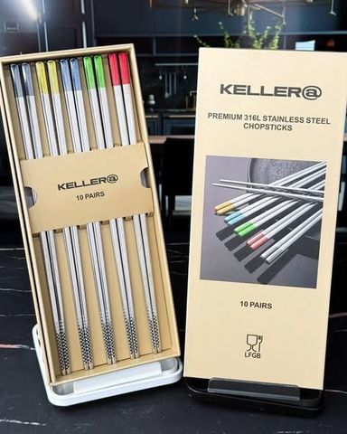  SET 10 ĐÔI ĐŨA INOX CAO CẤP KELLER@ - ĐẲNG CẤP NHÀ HÀNG TẠI GIA