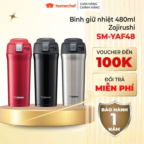 Bình Giữ Nhiệt Zojirushi SM-YAF48 0.48L - Thép Không Gỉ, Khả Năng Giữ Nhiệt Tốt, Thiết Kế Thông Minh, Màu Xanh Lá