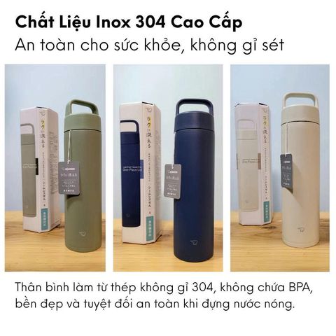 Bình giữ nhiệt Zojirushi, bình giữ nhiệt Nhật Bản nóng lạnh 0.65L SM-RS65, bảo hành 1 năm 657351