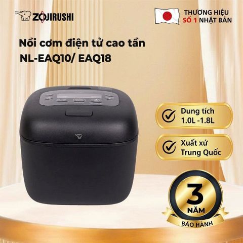 Nồi Cơm Điện Tử Zojirushi NL-EAQ10-BA dung tích 1L, Bảo hành 3 năm chính hãng