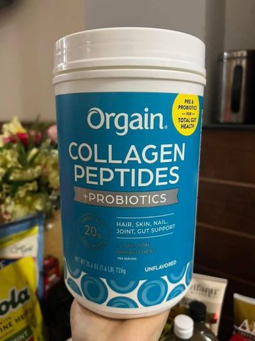 Collagen Thủy Phân Orgain 726g - Peptides + Probiotics Hỗ Trợ Sức Khỏe Da, Tóc, Từ Mỹ - Không Hương Vị Tự Nhiên Dễ Sử Dụng 657376