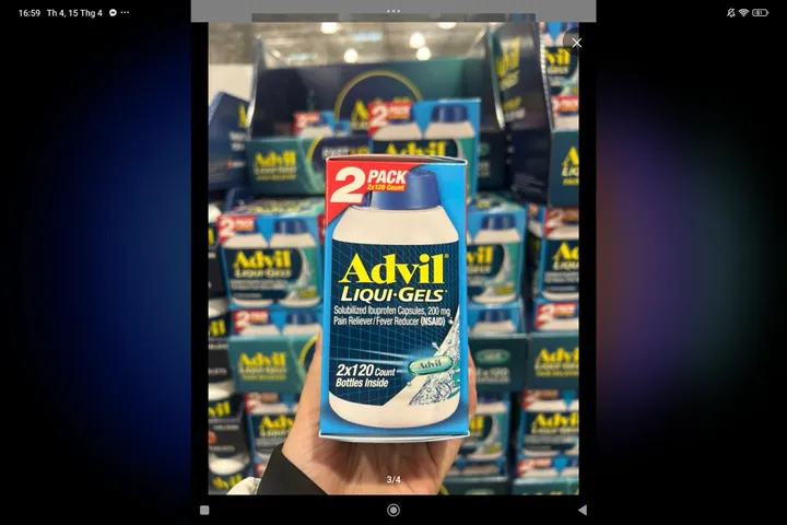 Cặp Viên Uống Hạ Sốt Advil Cao Cấp – 240 Viên