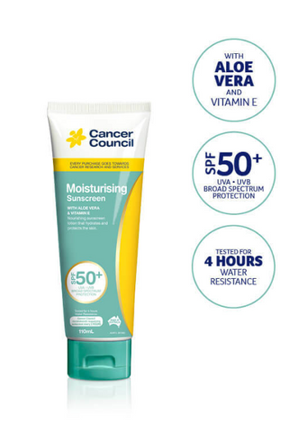 [modoria.] Kem chống nắng Moisturising Sunscreen SPF50+ Cancer Council giúp dưỡng ẩm (110ml)