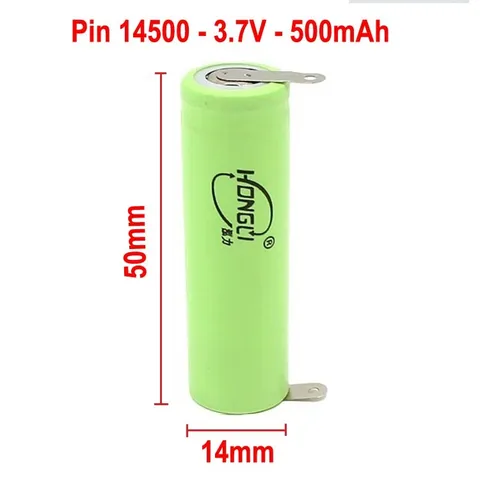 PIN MÁY CẠO RÂU 14500 3.7V 500mAh, DÙNG MÁY CẠO RÂU, TÔNG ĐƠ, MÁY TĂM NƯỚC, XE ĐỒ CHƠI 261783