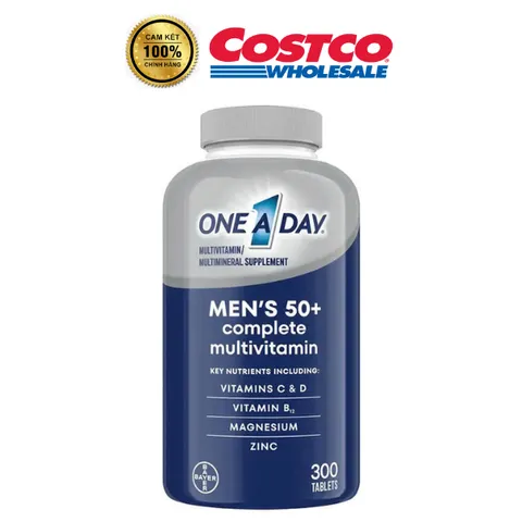 Vitamin One A Day cho Nam trên 50 Tuổi - 300 Viên Multivitamin Mỹ - Hỗ Trợ Sức Khỏe Tim Mạch và Sức Đề Kháng