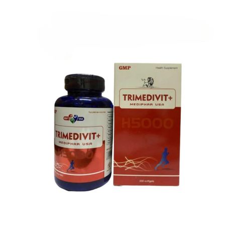 Trimedivit Bổ sung vitamin nhóm B (B1, B6, B12) cho cơ thể, giảm chứng kém ăn, mất ngủ, suy nhược thần kinh - Lọ 200 vên