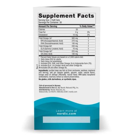 Dầu Cá Nordic Naturals Complete Omega 1360mg – Bổ Não, Tim Mạch, Đẹp Da