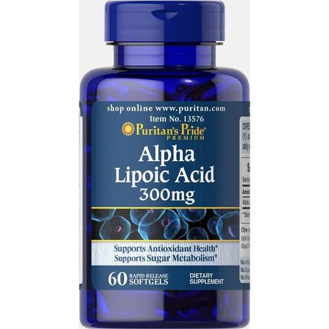 Viên uống Alpha Lipoic Acid Puritan’s Pride – Hỗ trợ chống lão hóa, làm sáng da, giảm nám