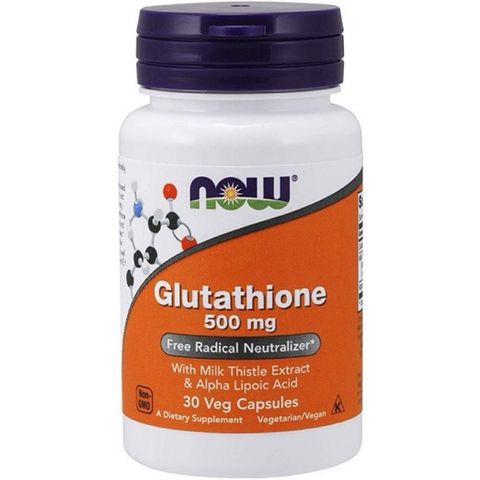 Viên uống Trắng Da Đẹp Da Trẻ Hóa Da và Chống Oxy Hóa Giúp Da Trẻ Khỏe Now Glutathione 500mg