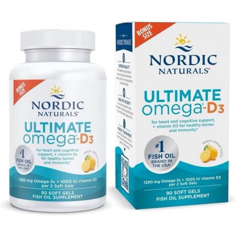 Viên uống Nordic Naturals Ultimate Omega-D3 1280mg – 1000IU Vitamin D3