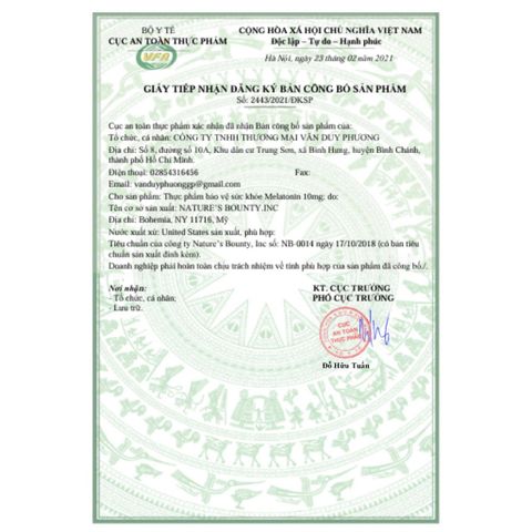 Thực phẩm BVSK bổ sung Melatonin 10mg – Hỗ Trợ Ngủ Ngon, Giảm Mất Ngủ, Vị Dâu