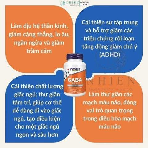 Viên uống giảm căng thẳng GABA Now hỗ trợ hệ thần kinh, cải thiện tâm trạng, giấc ngủ
