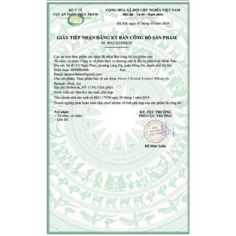 Viên uống hỗ trợ suy giãn tĩnh mạch chân Horse Chestnut 300mg Puritan's pride 100v - Small Family