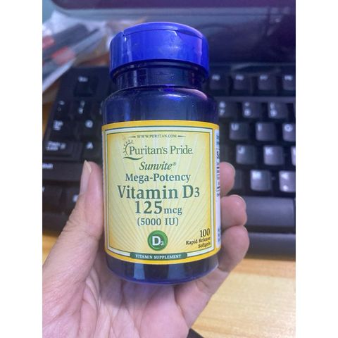 Viên uống bổ sung vitamin D3 100v puritan's Pride