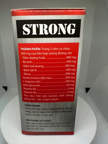 Viên uống STRONG Oyster Extract 200mg Hỗ trợ tăng cường chức năng thận - Hộp 30 viên
