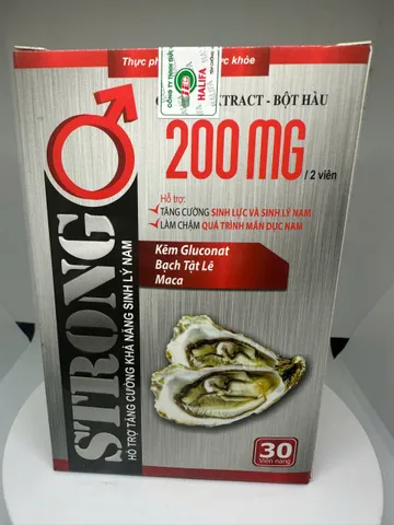 Viên uống STRONG Oyster Extract 200mg Hỗ trợ tăng cường chức năng thận - Hộp 30 viên