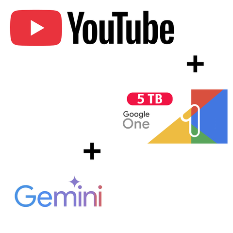 Combo Siêu Hạng Youtube Premium + Google One 5TB + Gemini Pro